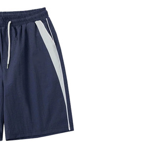 Pantalones cortos informales unisex de calidad sólida, tela elástica, logotipo personalizado, botón bordado, máxima movilidad para agarrar y golpear - Product Image 2