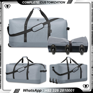 Mochila de bolsa de carrito de viaje multiusos caliente con ruedas Mochila de carrito de tela Oxford Dos con - Product Image 5