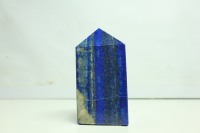 Obelisco de Lapislázuli Natural, Corte Radiante, Gema Azul, Pulido a Mano, Opalescente, Energía Curativa Reiki, 320 Gramos, Reloj