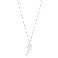 Blumen design Perlmutt Charm Anhänger Handwerk Großhandel Schmuck 925 Sterling Silber Halskette Feiner Schmuck