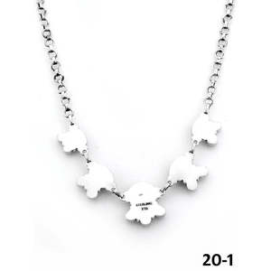 Collier artisanal du sud-ouest, motif floral en argent sterling, turquoise eau blanche et émeraude de la vallée - Product Image 4