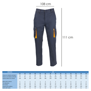 Pantalon de travail bleu foncé en spandex taille 56 - Product Image 2