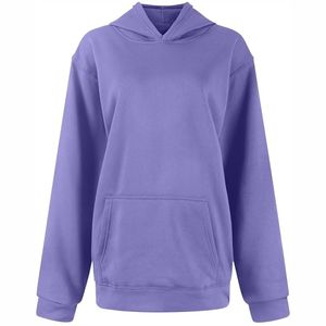 เสื้อฮู้ดดี้ผู้หญิงทรงหลวมสำหรับฤดูหนาว ขายส่ง ไซส์ใหญ่ สไตล์ลำลอง ผ้าฝ้ายฟลีซ 100% รับสกรีนโลโก้ด้านหน้า แห้งเร็ว เป็นมิตรกับสิ่งแวดล้อม - Product Image 4