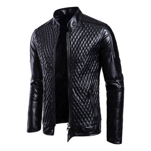 Veste en cuir pour homme, style motard vintage, pour la conduite en plein air et le streetwear décontracté - Product Image 2