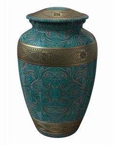 Urna de cremación de diseñador de metal con acabado de estilo americano brillante, decoración interior para cenizas humanas, urna de cremación americana para adultos - Product Image 4