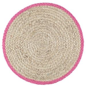 Set of 6 MORE Eco-Friendly Natural Jute Braided <b>Round</b> Table <b>Placemats</b> 15 Inches - Product Image 1