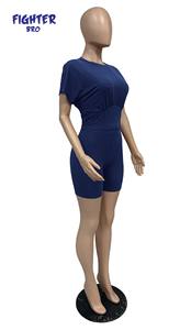 Women <b>Short</b> T-Shirts Casual Two Piece Clothing Tracksuit Pockets Loose <b>Tops</b> <b>Shorts</b> <b>Set</b> Female O-Neck Casual <b>Sets</b> - Product Image 3