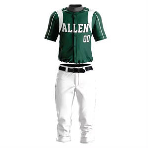 Uniforme de baseball de haute qualité à vendre, design personnalisé, uniforme de baseball de couleur unie de bonne qualité et nouveau design - Product Image 1