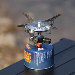 Réchaud à <span class=keywords><strong>gaz</strong></span> portable Orangegaz homologué CE, léger et compact, pour le camping, la randonnée et le trekking, avec allumage piézoélectrique - Product Image 1