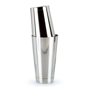 Shaker à cocktail élégant et moderne en acier inoxydable fini miroir de grande capacité portable pour les barmans, les fêtes et l'extérieur. - Product Image 1