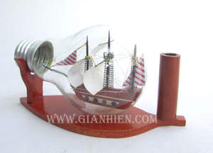 Bateau léger nautique fabriqué à la main modèle en bois couleurs réalistes technique peinte artisanat en bois naturel - Product Image 5