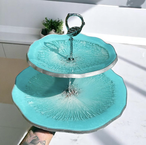 Support à gâteau en résine époxy élégant, présentoir décoratif pour desserts, piédestal pour mariages et fêtes en provenance d'Inde - Product Image 3