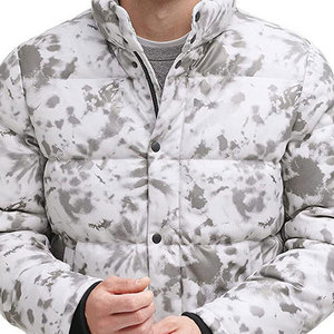 New Arrival Unisex Canvas Puffer <b>Jacket</b> Stand High Street Winter Clothing Customized Colors Size logo 100% Polyester Waterproof - Product Image 3