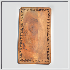 Tabla de cortar de madera redonda duradera hecha a mano de alta calidad a granel para uso en restaurante de Hotel en casa a bajo precio - Product Image 1