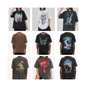 Amriss Vintage lavado con ácido camisetas unisex logotipo personalizado ropa de calle proveedor de Bangladesh de confianza moda global listo camisetas a granel - Product Image 5