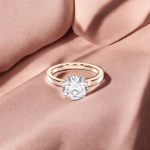 3.15กะรัต E-F/VVS-VS (Centre 3.00CT) Moissanite รอบตัดเพชรแหวนหมั้นทำใน10K,14K,18K ทอง - Product Image 2