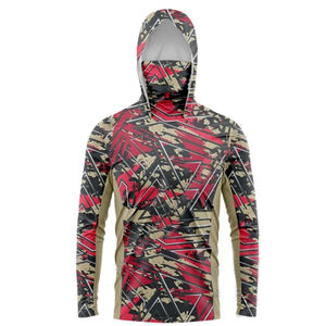 Conception de logo, protection solaire extérieure, anti-UV, sweat-shirt de pêche léger et respirant, jersey personnalisé, chemise de pêche à capuche UPF50 - Product Image 2