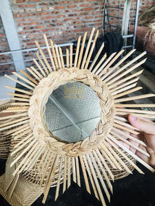 Hot Sale Durable Rattan <b>Small</b> Wall Decor <b>Mirror</b> Factory Price - Round Wall <b>Mirror</b> - Product Image 6