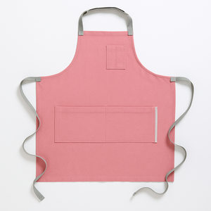 Simple Gray Canvas Bib <b>Apron</b> with Pockets Machine Washable Eco-Friendly for Cleaning Supplies - Product Image 6
