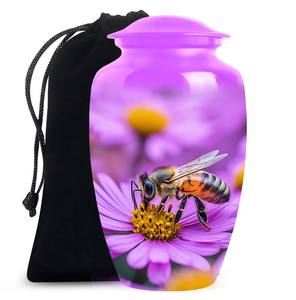 Bee <b>Large</b> European American Style Eco-Friendly Durable Cremation <b>Urn</b> for Human Ashes Customizable Designs (220 Cubic Inch - Product Image 1