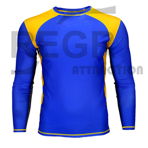Maillots de compression pour la gym, manches longues, logo personnalisé, protection UV, Rashguard BJJ, Rashguard MMA sublimé pour hommes, livraison DHL, sublimation FEDEX, OEM - Product Image 5