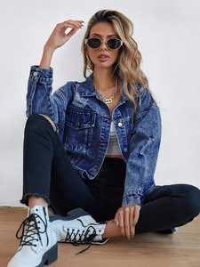 Veste longue coupe régulière pour femme, style vintage, 100% coton, écologique, haute qualité, boutons authentiques, lavée, coupe-vent, vente en gros - Product Image 2