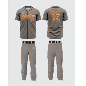 Ensemble d'uniformes de baseball 100% polyester imprimé par sublimation respirant confortable durable antibactérien séchage rapide caractère - Product Image 2
