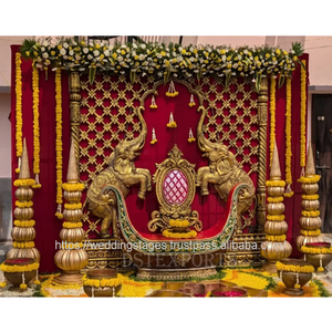 Luxury Moroccan Theme White Mandap Stage London Trending UK Outdoor Wedding Decorations Setup Custom Size Durable <b>Backdrop</b> <b>Frame</b> - Product Image 5