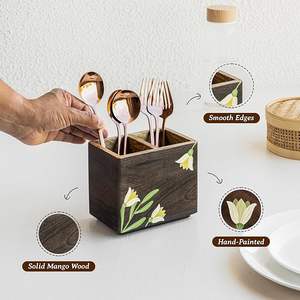 ที่วางช้อนไม้แข็งแรงพิมพ์ลาย สำหรับวางช้อนร้อนขณะคนอาหาร ช้อนไม้ธรรมชาติราคาประหยัด โดย AALIYAN IMPEX - Product Image 2