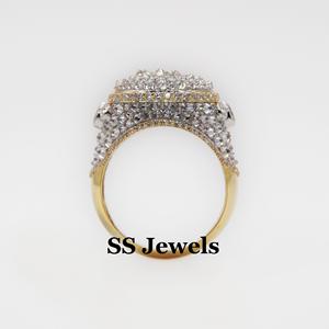 Anillo de Plata 925 con Baño de Rodio y Moissanita VS1 de Corte Brillante, Estilo Hip Hop, para Hombre, Estilo Campeón, de Moda - Product Image 3