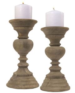 Porte-bougie en bois artisanal, centre de table pour décoration de maison rustique moderne, décoration de table de Noël - Product Image 5