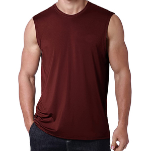 100% Polyester Spandex à séchage rapide, débardeur personnalisé pour la Gym, le Fitness pour hommes, débardeur en coton sans étiquette, maillot de corps, coupe régulière pour hommes - Product Image 2