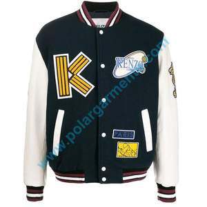 Venta al por mayor de invierno bordado Chenille parches Varsity Jacket logotipo Premium personalizado 100% poliéster OEM Etiqueta Privada pedido al por mayor - Product Image 6