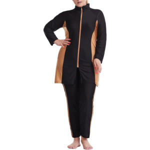 Traje de Baño Islámico de Alta Calidad para Mujer, Talla Grande, de 2 Piezas, con Estampado Frontal, Estilo Micro Wrap, con Características Impermeables y de Secado Rápido - Product Image 3