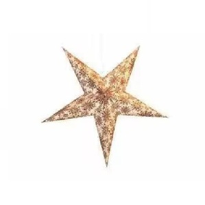 Décoration d'étoile en métal doré de Noël avec paillette Décoration d'étoile d'or de sapin de Noël - Product Image 1