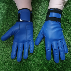 Gants de frappe de baseball professionnels antidérapants en cuir de vache, ambidextres, fermeture à boucle et crochet, écologiques pour adultes, personnalisables - Product Image 6