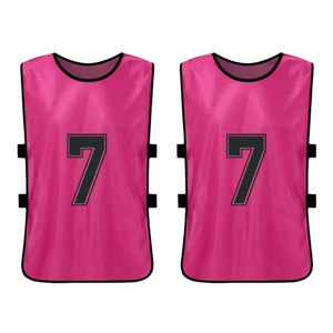 Chaleco de entrenamiento de fútbol para jóvenes y adultos de poliéster 100% hecho a medida, Baberos de malla de fútbol de secado rápido con logotipo de equipo, conjunto de Jersey - Product Image 6