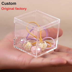 6.5*6.5/2.25x2.25 rõ ràng Acrylic thế giới bao gồm PS vuông Cube 65mm nắp hộp vuông 2.5 inch lưu trữ nhỏ với nắp hộp kẹo - Product Image 4