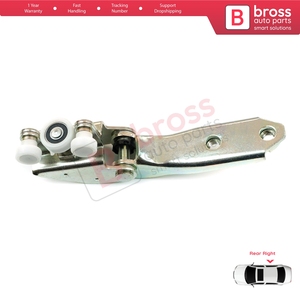 BDP24 Right Side Rear Sliding Door Middle <b>Roller</b> Guide Hinge for Transporter T4 Caravelle Multivan 1990-2003 701843336A - Product Image 2