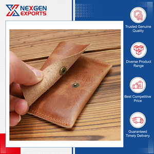 El Mejor Exportador de la India Vende Tarjeteros de Cuero Genuino para Hombre de Estilo Vintage y Calidad Superior con Cierre de Hebilla, el Mejor del Mercado - Product Image 5