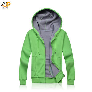 Oem-Sudadera con capucha para hombre, con cremallera, lisa, personalizada, 100% algodón, venta al por mayor - Product Image 5