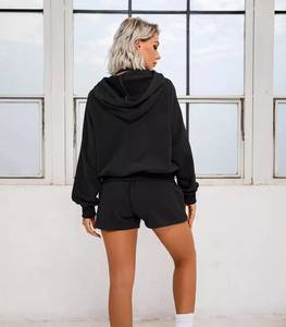 Sudadera con capucha de gran tamaño personalizada para mujer, Jersey informal, sudadera en tejido de punto largo para invierno - Product Image 4