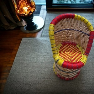 Nuevo diseño niños mimbre chico color sentado silla de bebé Montessori actividad silla niño producto estilo Vintage Silla de Bambú - Product Image 1