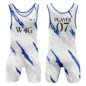 Combinaison de lutte personnalisée de haute qualité pour hommes avec sangle réglable, fermeture à enfiler, prix bas, ensembles - Product Image 1