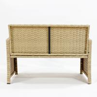 Ensemble de canapés d'extérieur en rotin de luxe CH Factory Vietnam avec table brasero et coussins pour jardins modernes