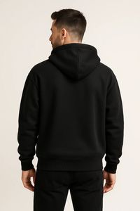 Sudaderas con capucha en blanco de algodón liso de gran tamaño personalizadas de invierno para hombre, sudaderas con capucha y sudadera Unisex, tela suave y cómoda de alta calidad - Product Image 2