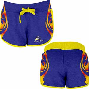 Short de basket-ball en polyester personnalisé pour hommes, design de rue unique, short de sport à la mode en tricot avec cordon de serrage par sublimation - Product Image 3