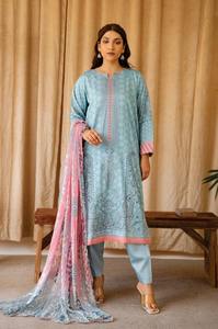 Elegante vestido de verano estampado 2024 para mujer algodón/césped estilo Salwar Kameez ropa india y paquistaní - Product Image 5