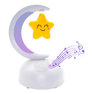 Bluetooth Speaker with LED <b>Lights</b>, Rechargeable FM Radio, Moon Design - Assorted Colors - Product Image 1