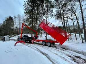 Remolque basculante hidráulico usado para Tractor agrícola, remolque basculante para granja de 20 toneladas, remolques basculantes para Tractores - Product Image 2